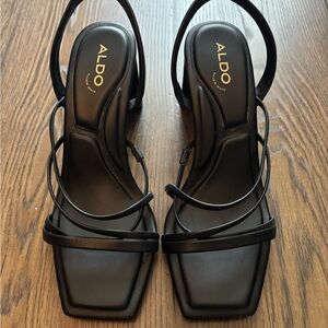 ALDO Black Strappy Heels